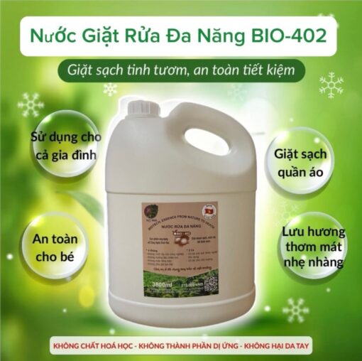 Nước Giặt Áo Quần Sinh Học BIO-402 (Dung Tích : 400ml, 2000ml, 4000ml) - Hình ảnh 3